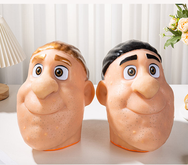 Stress Relief Toy - Pimple Squeezing Clip for Blackheads, Silicone Stress Ball with Realistic Head Model, Addictive Squeeze Toy for Venting