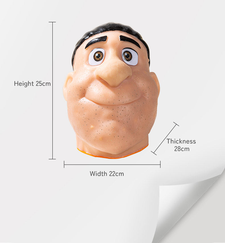 Stress Relief Toy - Pimple Squeezing Clip for Blackheads, Silicone Stress Ball with Realistic Head Model, Addictive Squeeze Toy for Venting