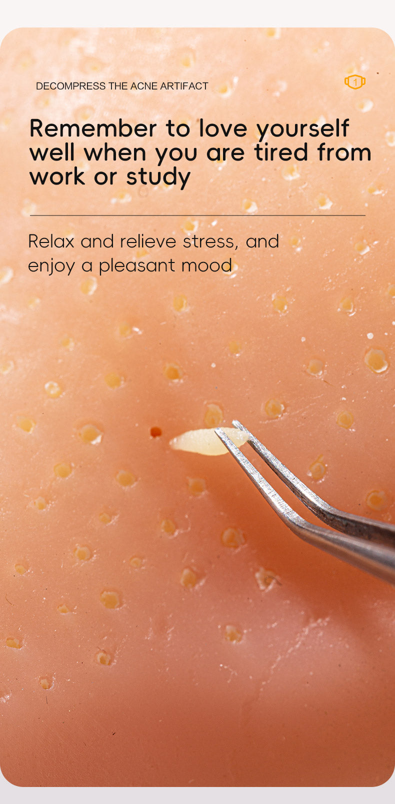 Stress Relief Toy - Portable Silicone Nose Model for Popping Blackheads, Whiteheads, and Strawberry Nose; Simulated Acne Squeezing to Relieve Pressure