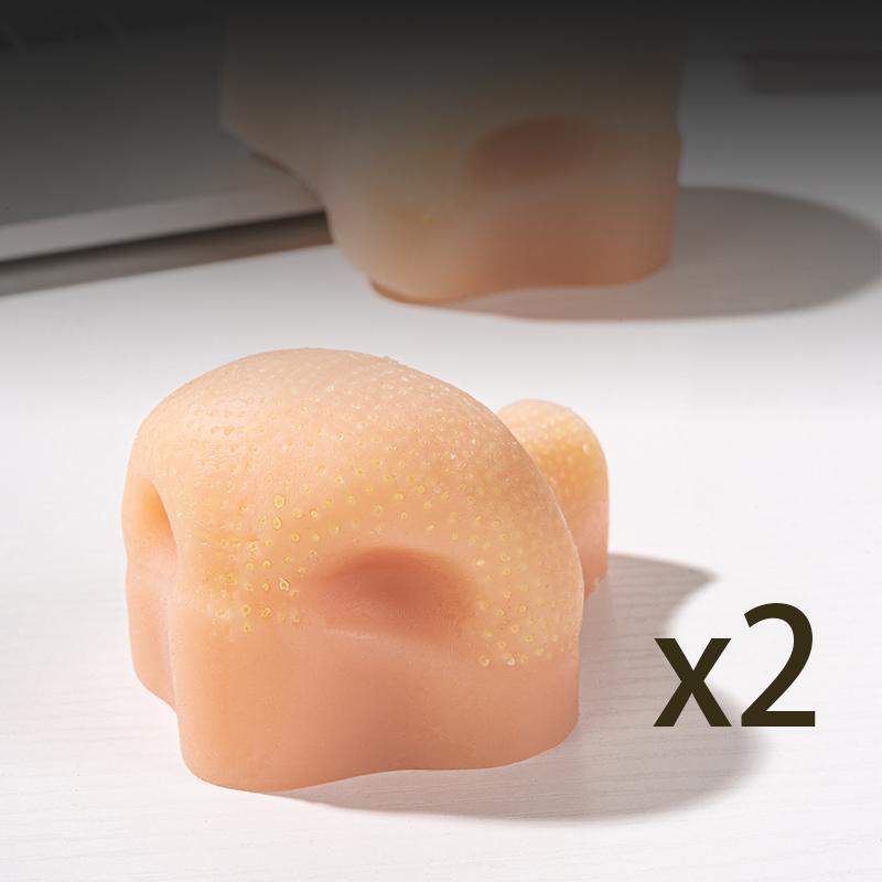 Stress Relief Toy - Portable Silicone Nose Model for Popping Blackheads, Whiteheads, and Strawberry Nose; Simulated Acne Squeezing to Relieve Pressure