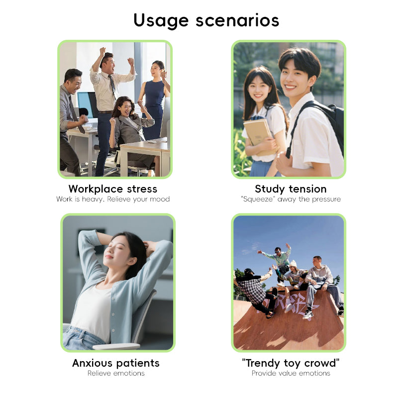 Stress Relief Toy - Pimple Squeezing Clip for Blackheads, Silicone Stress Ball with Realistic Head Model, Addictive Squeeze Toy for Venting