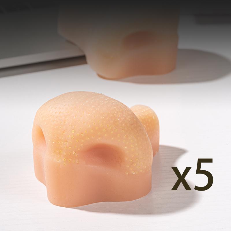 Stress Relief Toy - Portable Silicone Nose Model for Popping Blackheads, Whiteheads, and Strawberry Nose; Simulated Acne Squeezing to Relieve Pressure