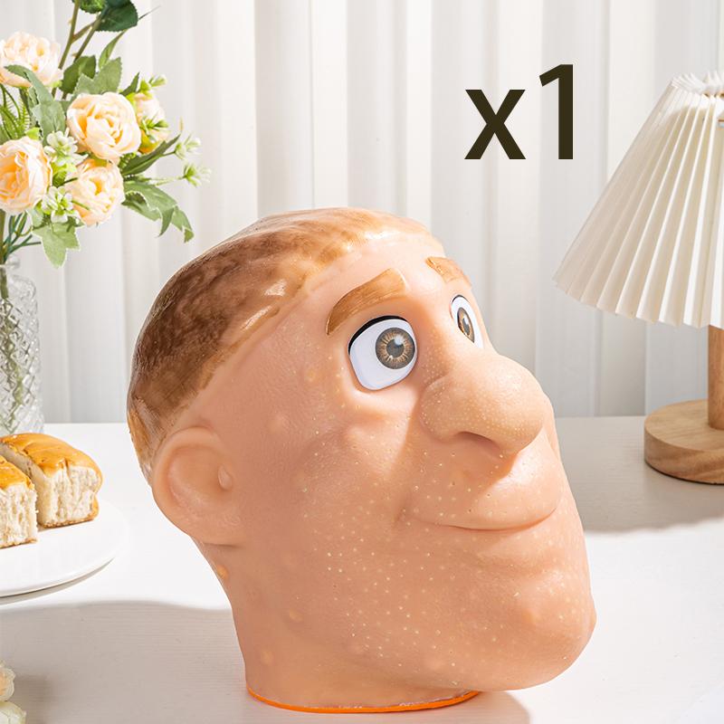 Stress Relief Toy - Pimple Squeezing Clip for Blackheads, Silicone Stress Ball with Realistic Head Model, Addictive Squeeze Toy for Venting